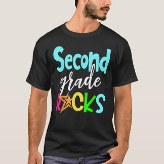 Camiseta Back To School Second 2nd Grade Rocks Boys Girls K