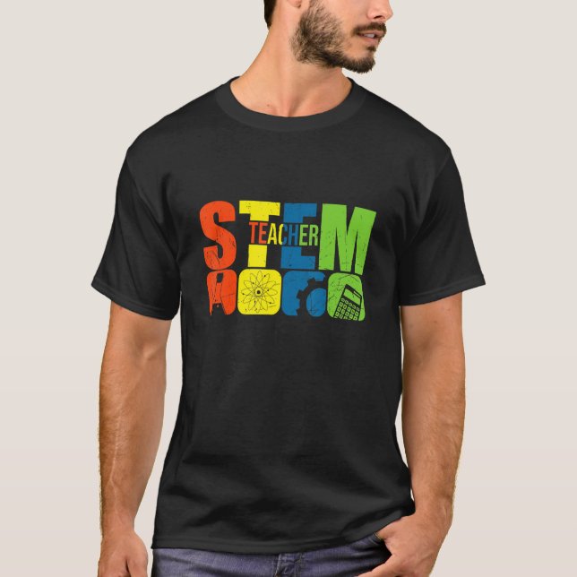 Camiseta Back to School STEM Teacher (Frente)