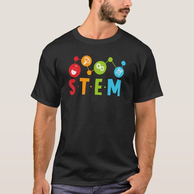 Camiseta Back to School STEM Teacher Boys Girls Science Gee (Frente)