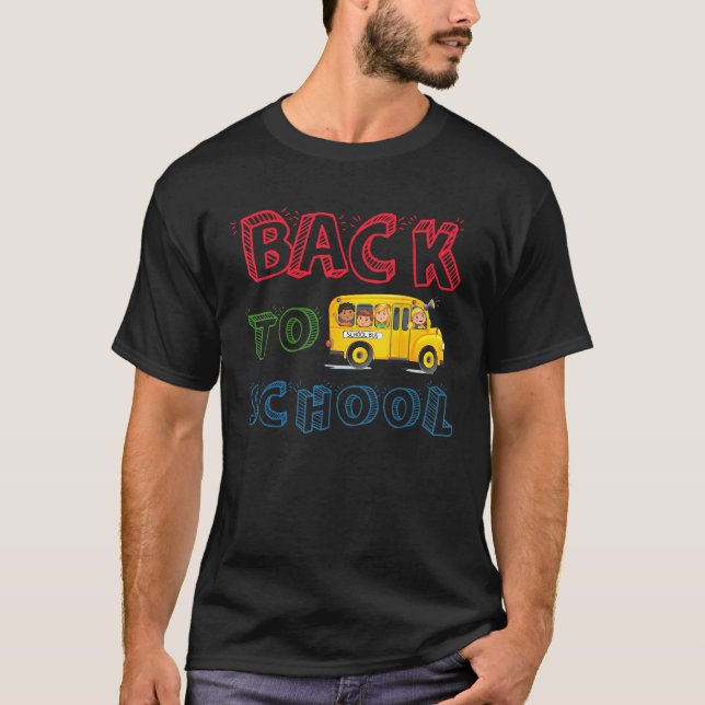 Camiseta Back To School Students School Bus Teaching (Frente)