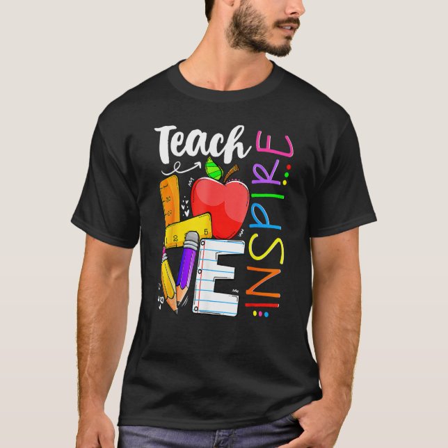 Camiseta Back To School Teach Knowledge And Fun Teacher Flo (Frente)