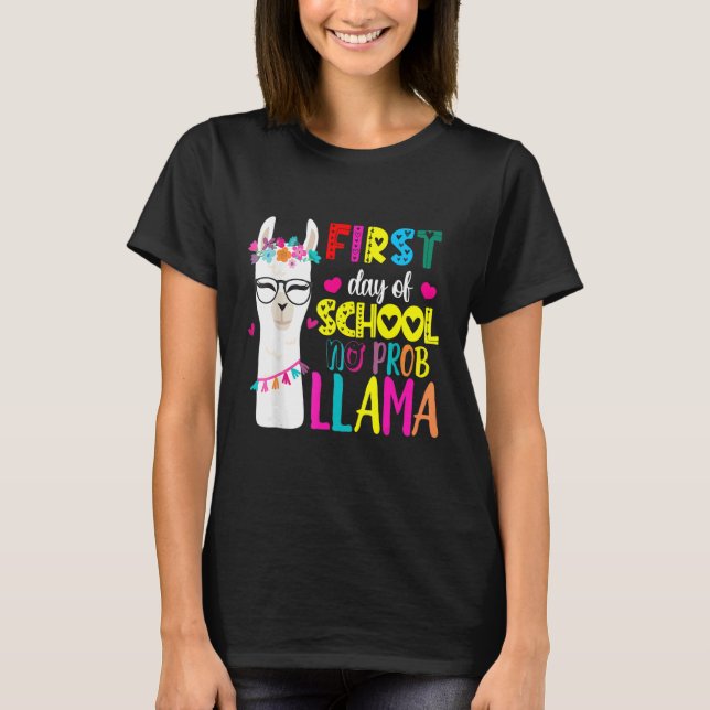 Camiseta Back To School Teachers No Prob Llama (Frente)