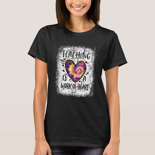 Camiseta Back To School Teaching Is A Work Of Heart Leopard (Frente)