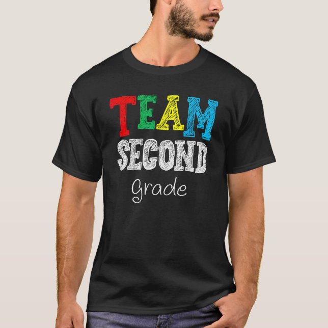 Camiseta Back To School Team 2nd Second Grade Teacher Stude (Frente)