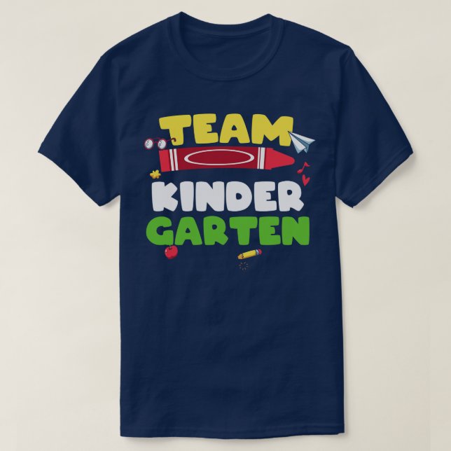 Camiseta Back to school-team kindergarten (Frente do Design)