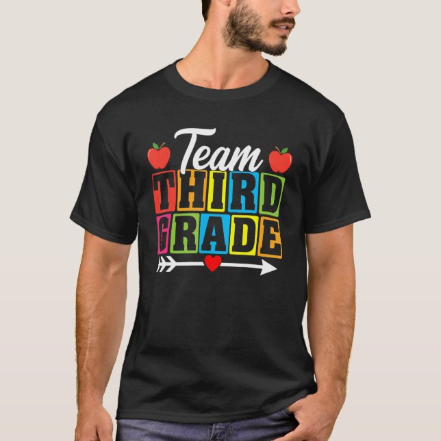 Camiseta Back To School  Team Third Grade 3rd Teacher Stude (Frente)