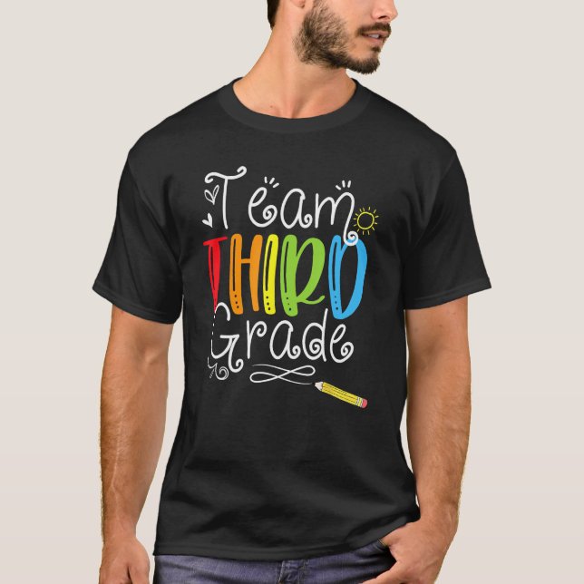 Camiseta Back To School  Team Third Grade 3rd Teacher Stude (Frente)