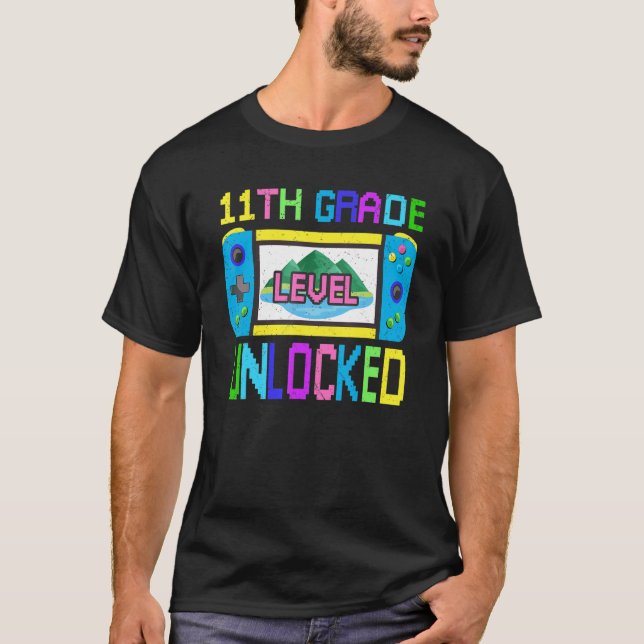 Camiseta Back To School Video Gamer 11th Grade Level Unlock (Frente)