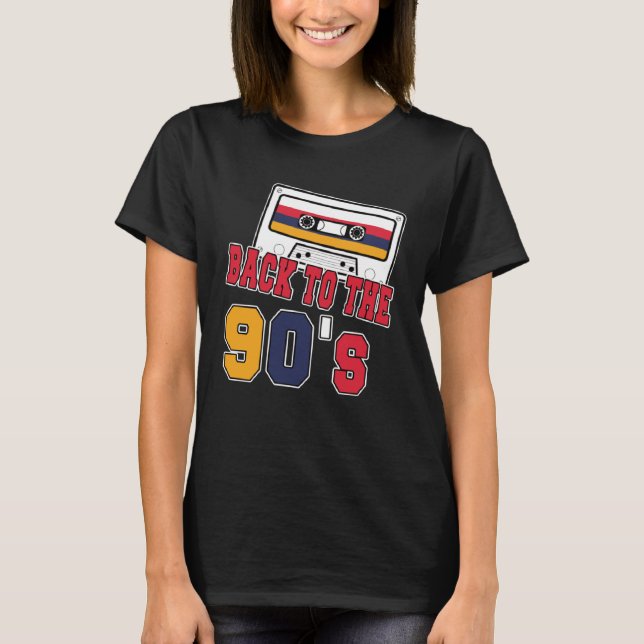 Camiseta Back To The 90s Costume Theme Party 90s Outfit Ret (Frente)