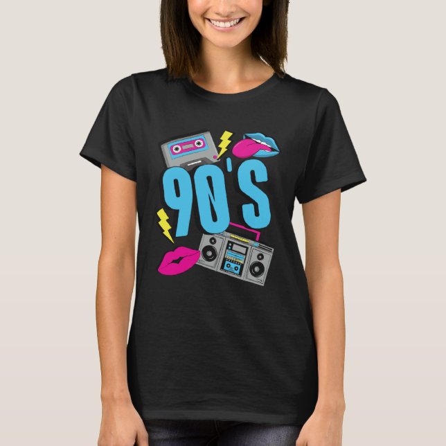 Camiseta Back To The 90s Outfit Retro Party 90s Costume The (Frente)