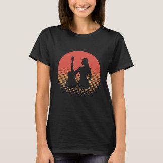 Camiseta Back Vintage Retro Rock & Roll Music And Woman Gui