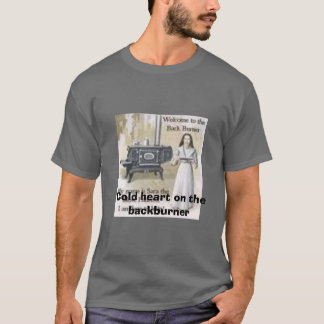 Camiseta backburner, coração frio no backburner