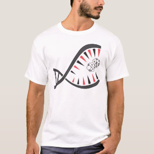 Camiseta Backgammon DNA Piranha - Design de jogo de Conselh