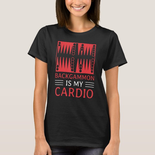 Camiseta Backgammon É Meu Jogador De Cardio (Frente)