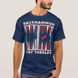 Camiseta Backgammon is my therapy backgammon player 