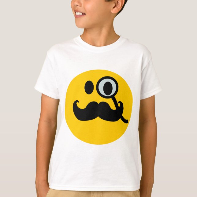 Camiseta Backgrnd customizável do Monocle & do bigode) (Frente)