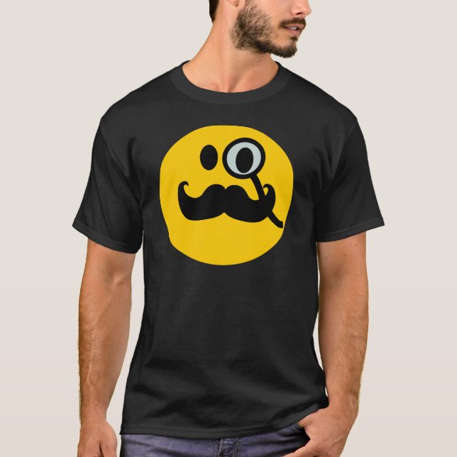 Camiseta Backgrnd customizável do Monocle & do bigode) (Frente)