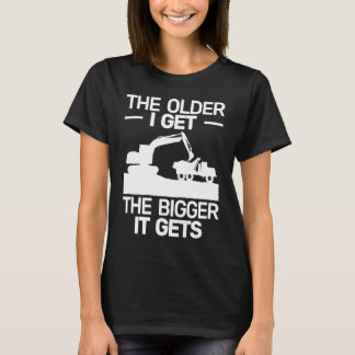 Camiseta backhoe heavy work for men heavy equipment operat