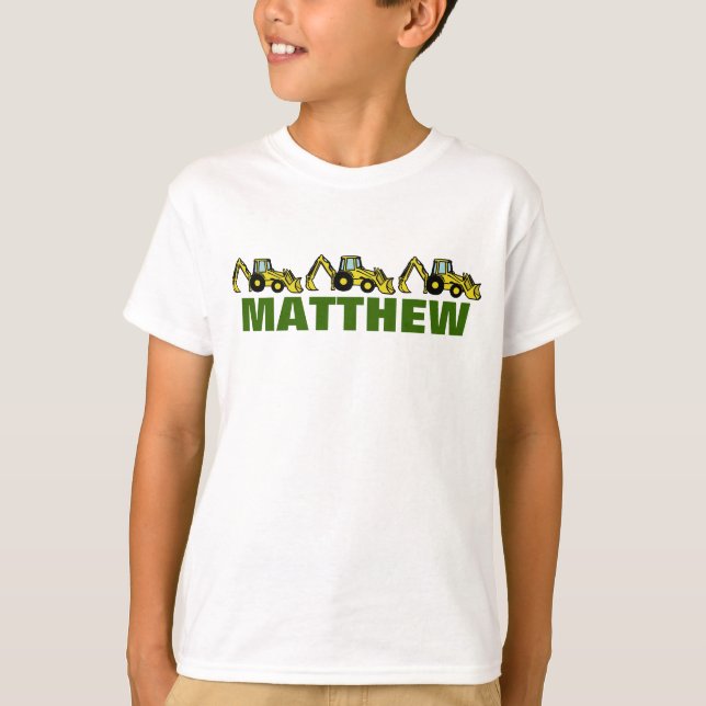 Camiseta Backhoes para Matthew (Frente)
