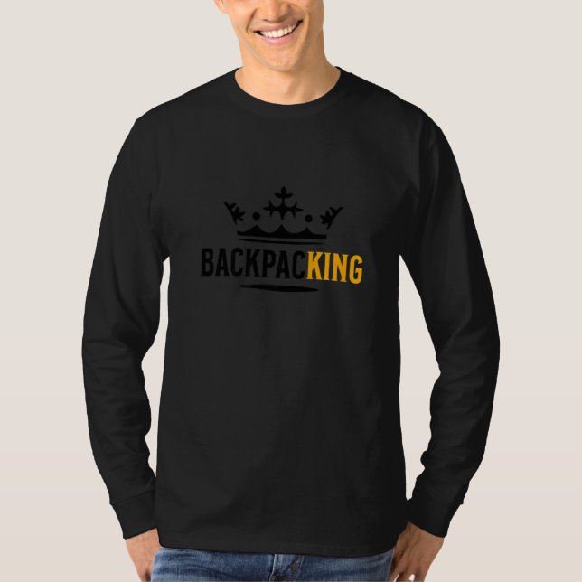 Camiseta Backpack do BackpacKing da Imagem do Backpack T (Frente)