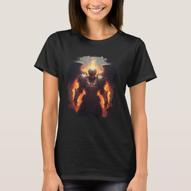 Camiseta Backprint Angel of Fire with Flames of Hell (Frente)