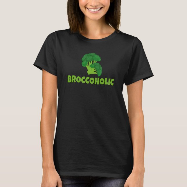 Camiseta Backprint Broccholic Vegetarian Vegetarian and Hea (Frente)