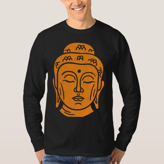 Camiseta Backprint Buddha Head Buddhist Wisdom (Frente)