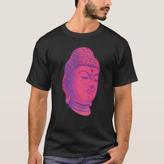 Camiseta Backprint Buddha head holiness and chakra (Frente)