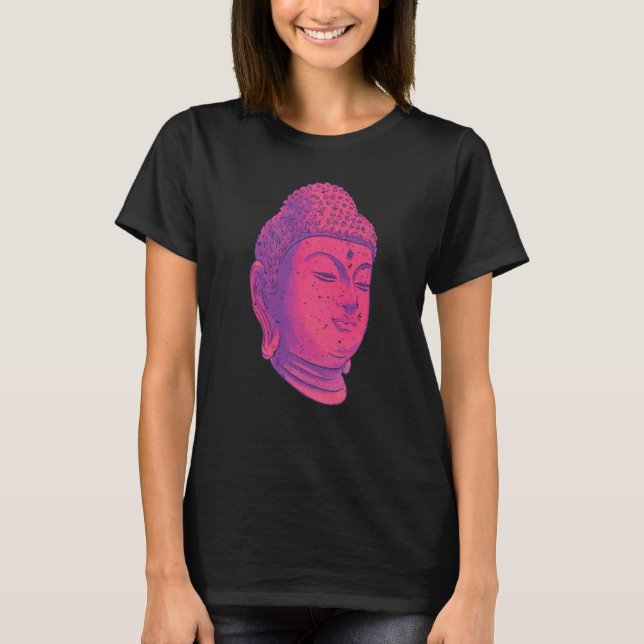 Camiseta Backprint Buddha head holiness and chakra (Frente)
