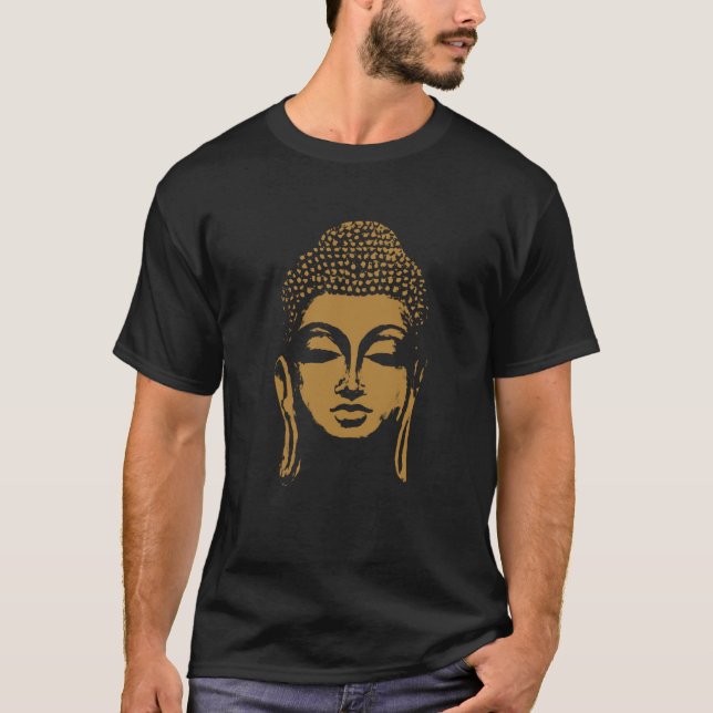 Camiseta Backprint Buddha Head Siddhartha Gautama (Frente)