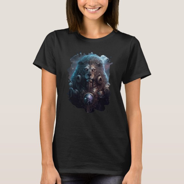 Camiseta Backprint Epic Leo the zodiac sign of strength  2 (Frente)