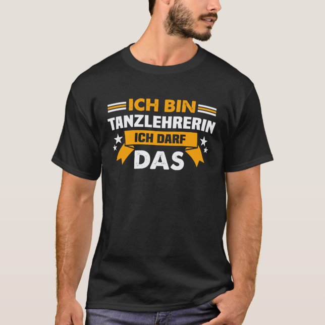 Camiseta Backprint Eu sou um professor de dança, eu sou per (Frente)