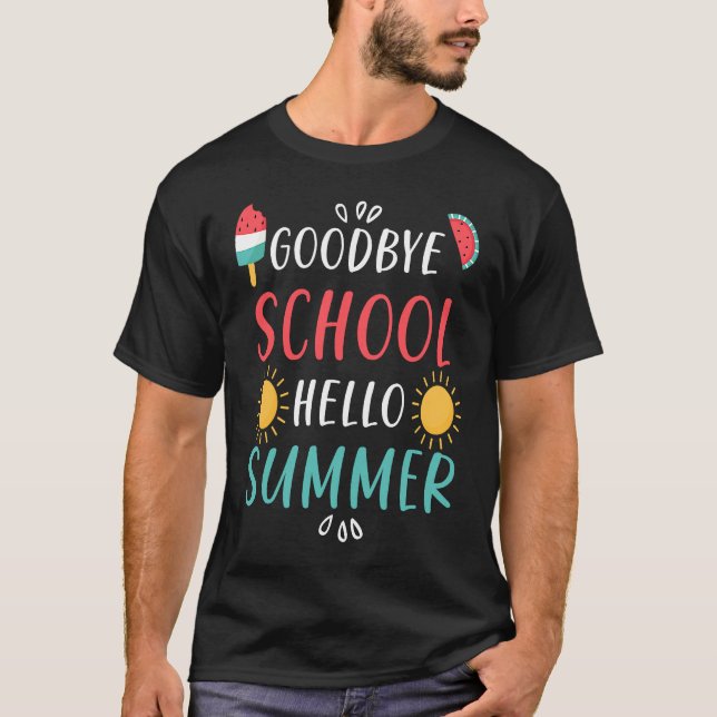 Camiseta Backprint Goodbye escola no verão (Frente)