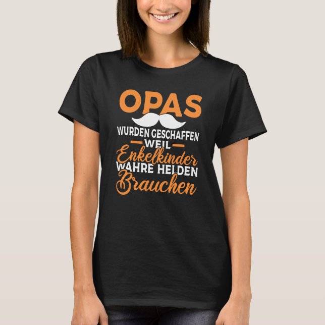 Camiseta Backprint Grandpas were created because grandchild (Frente)