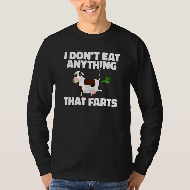 Camiseta Backprint I dont eat anything that farts Vegetarie (Frente)