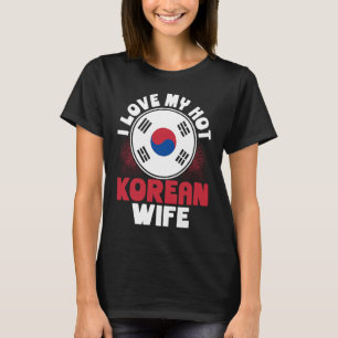 Camiseta Backprint I Love My Hot Coreano Wife