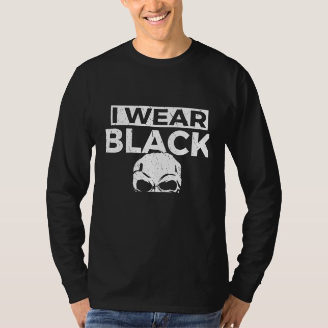 Camiseta Backprint I wear black until there is something da (Frente)