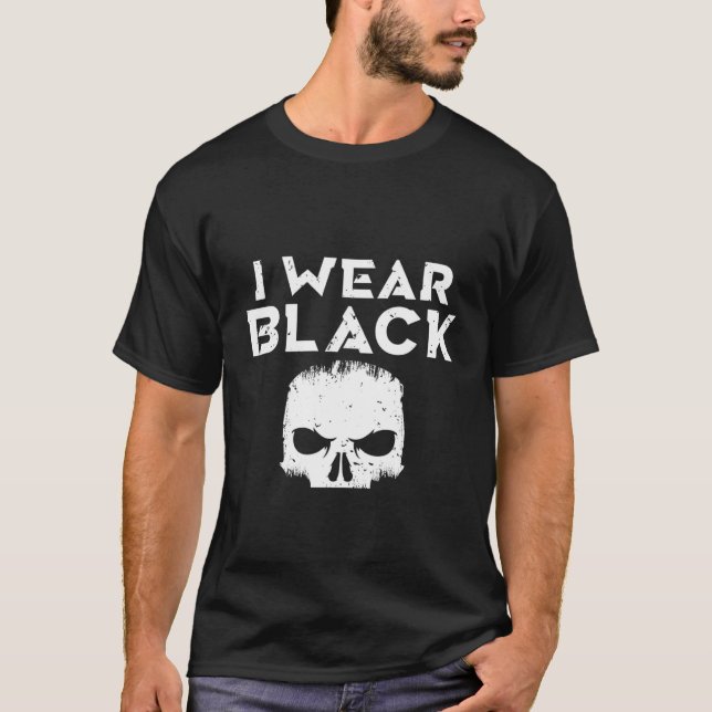 Camiseta Backprint I wear black until there is something da (Frente)