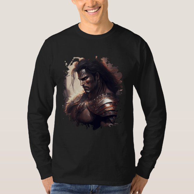Camiseta Backprint Invincible prowess of epic warriors in a (Frente)