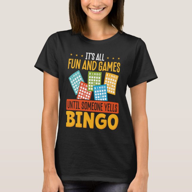Camiseta Backprint It S All Fun And Games Until Someone Yel (Frente)