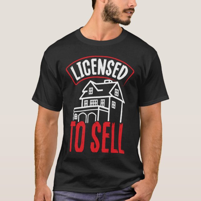 Camiseta Backprint Licensed To Sell Realtor (Frente)