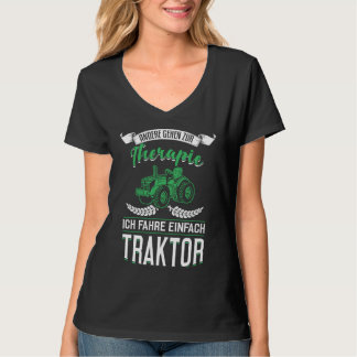Camiseta Backprint Others go to therapy I drive a tractor