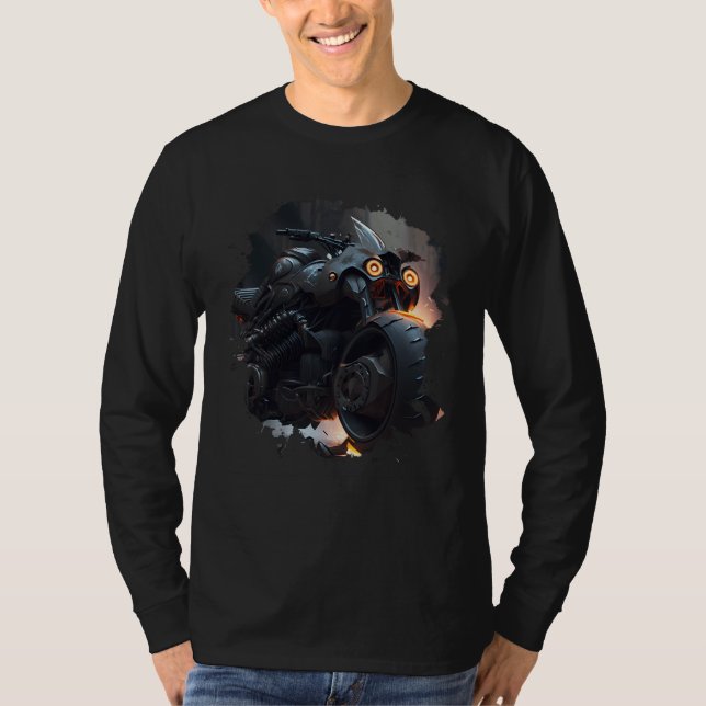 Camiseta Backprint Powerful Darkness Journey an epic motorc (Frente)