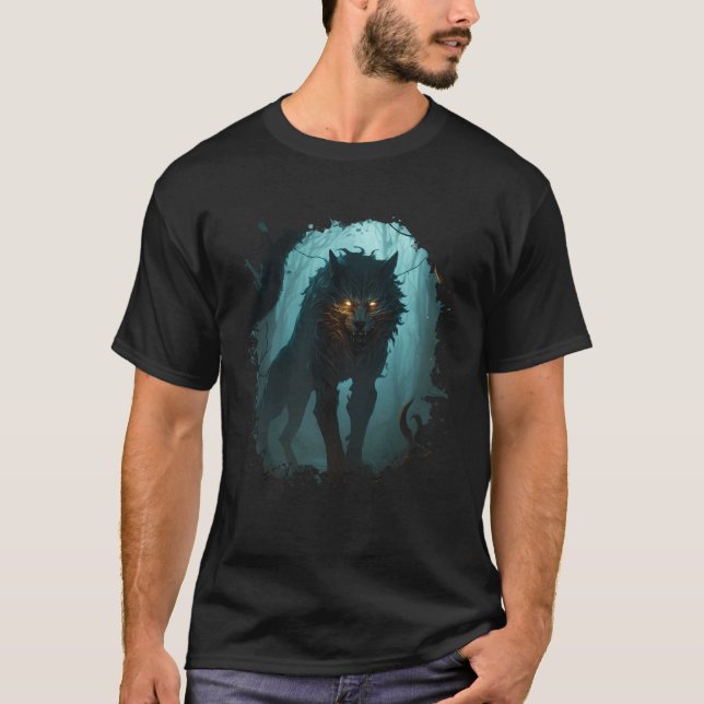 Camiseta Backprint Shadowhunters in the darkest forest a le (Frente)