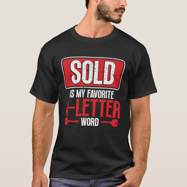 Camiseta Backprint Sold Is My Favorite 4 Letter Word Realto (Frente)