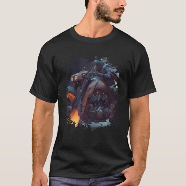Camiseta Backprint The epic fantasy motorcycle adventure (Frente)