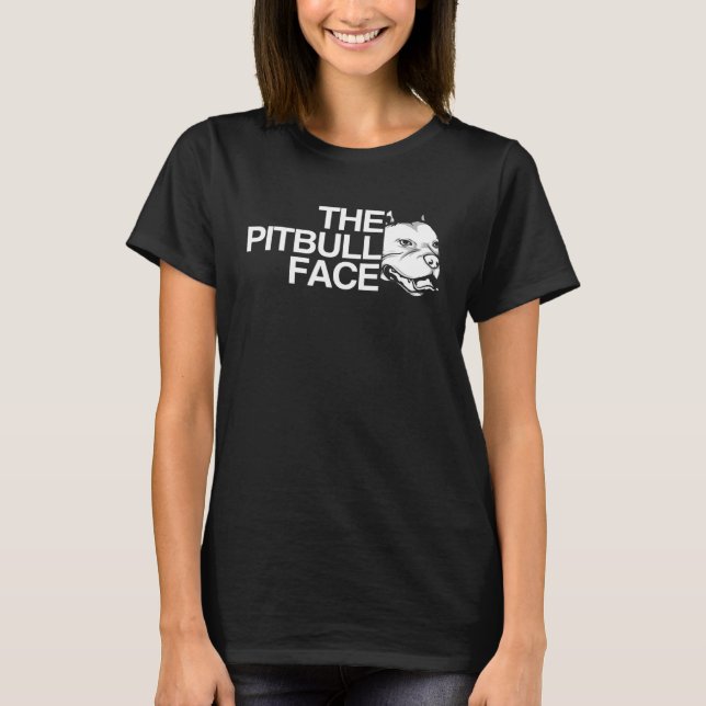 Camiseta Backprint The Pitbull Face dog and dog owner (Frente)