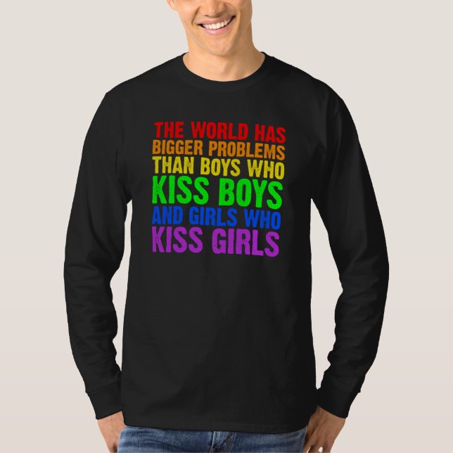 Camiseta Backprint The world has bigger problems than LGBTQ (Frente)