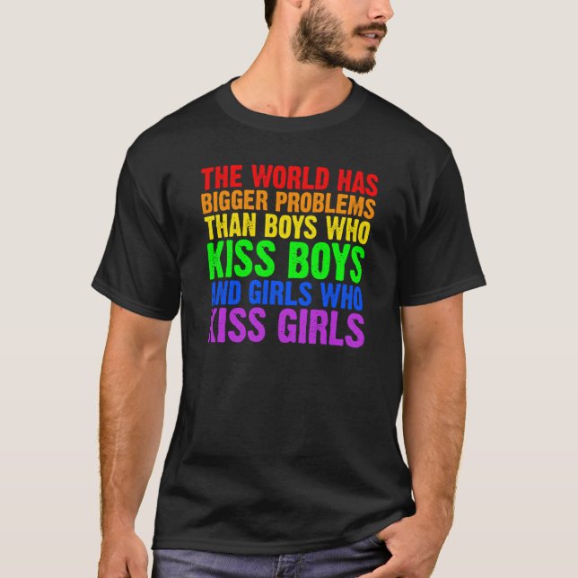 Camiseta Backprint The world has bigger problems than LGBTQ (Frente)