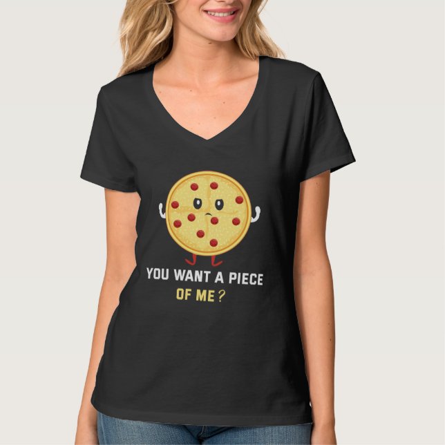 Camiseta Backprint You want a peace of me Pizza (Frente)
